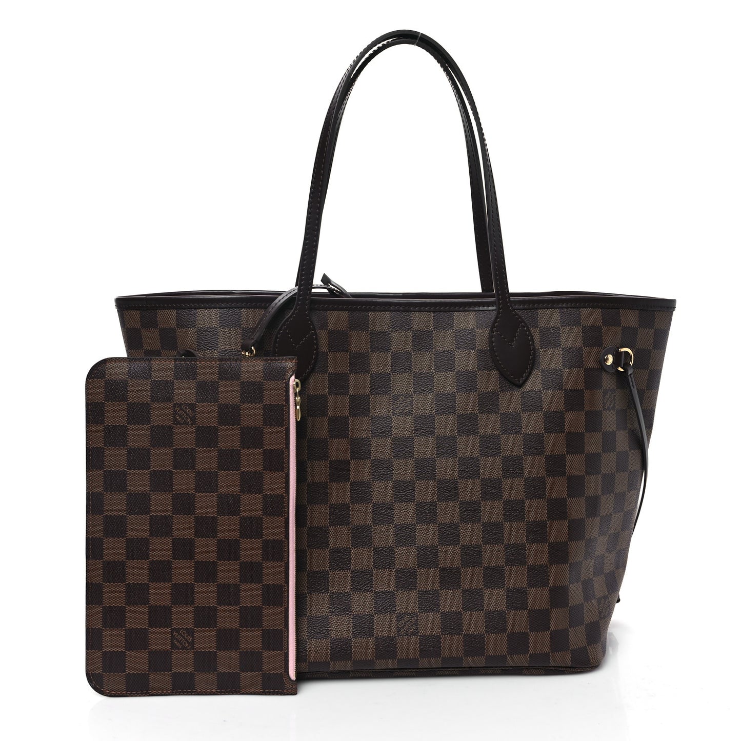 Damier Ebene Neo Neverfull MM Rose Ballerine