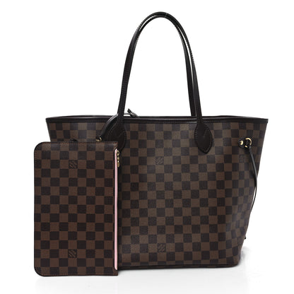 Louis Vuitton Damier Ebene Neo Neverfull MM Rose Ballerine 3 of 13