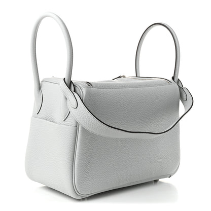 Hermes Taurillon Clemence Lindy 26 Bleu Pale 3 of 10