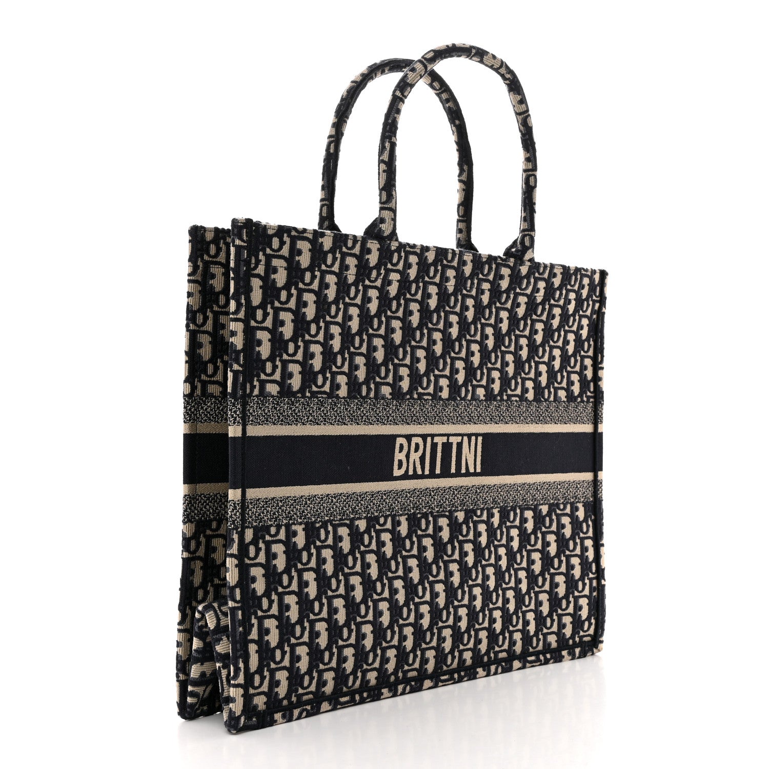 Christian Dior Oblique Large Book Tote Blue Multicolor 3 of 10