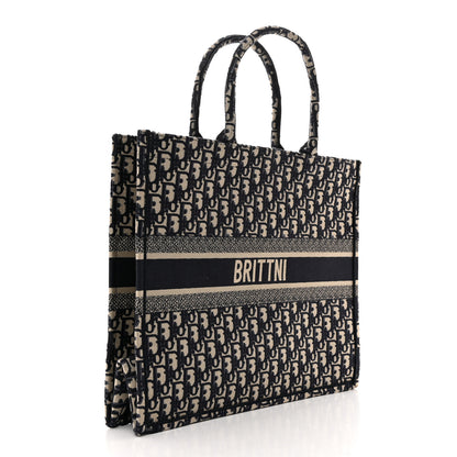 Christian Dior Oblique Large Book Tote Blue Multicolor 3 of 10