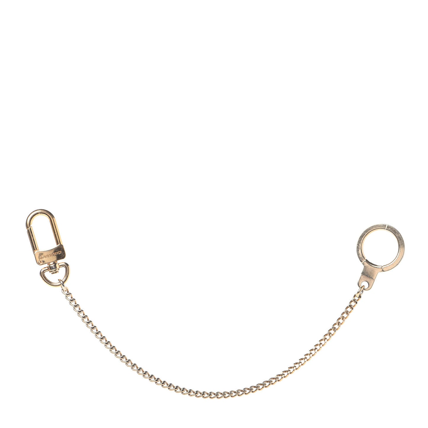 Metal Pochette Extender Key Ring Chain Gold