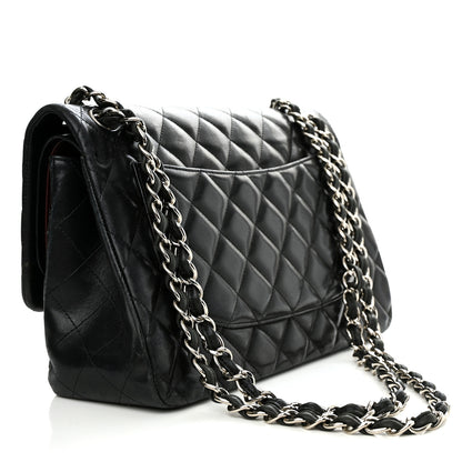 Chanel Lambskin Quilted Jumbo Double Flap Black 3 of 14