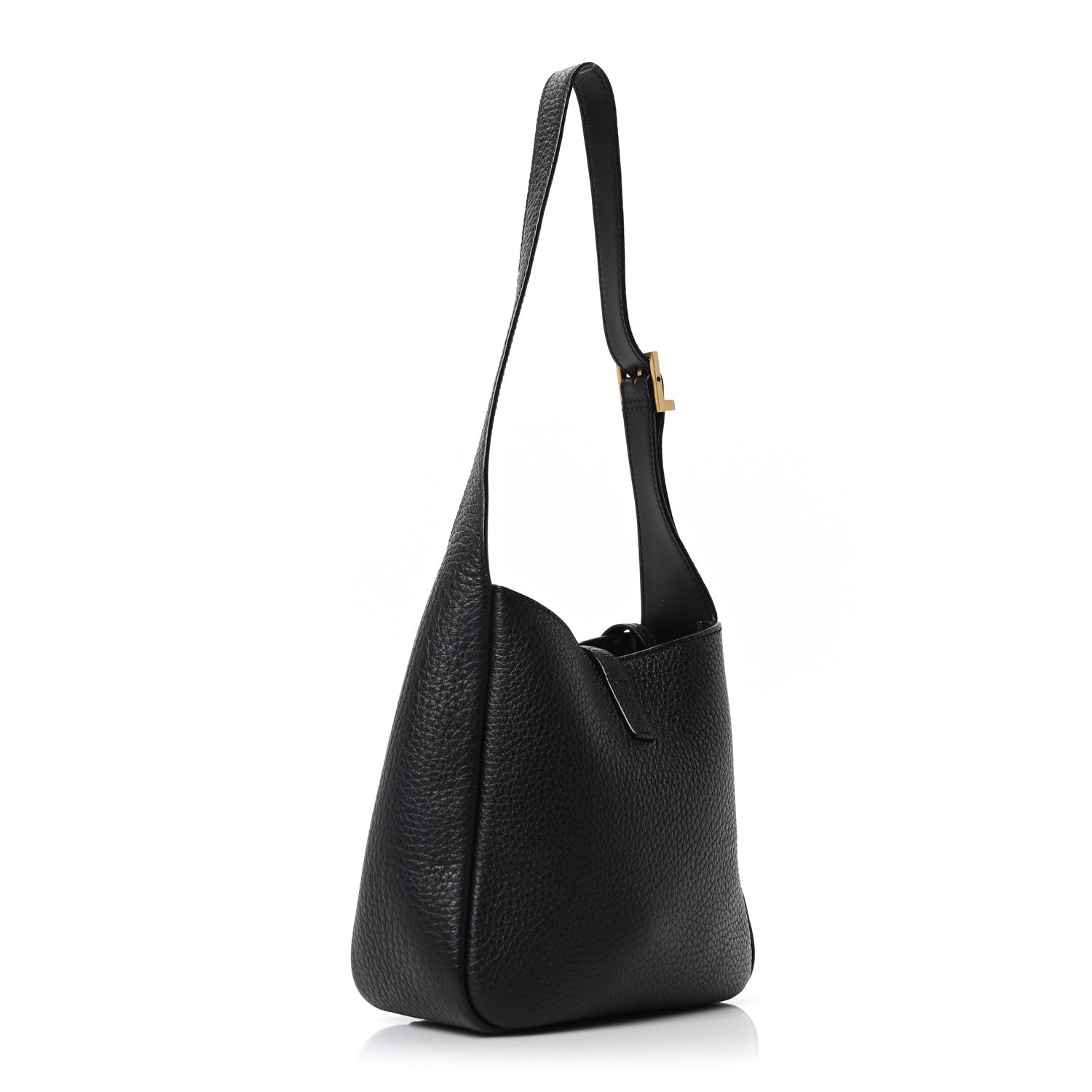 Saint Laurent Grained Calfskin Baby Le 5 A 7 Supple Hobo Black 4 of 10