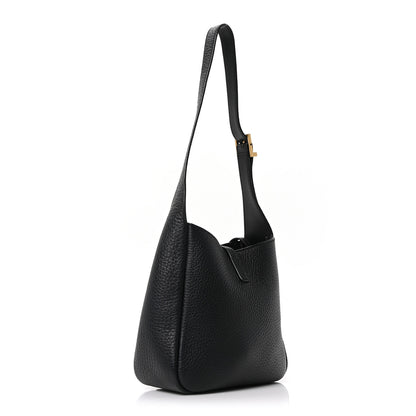 Saint Laurent Grained Calfskin Baby Le 5 A 7 Supple Hobo Black 4 of 10