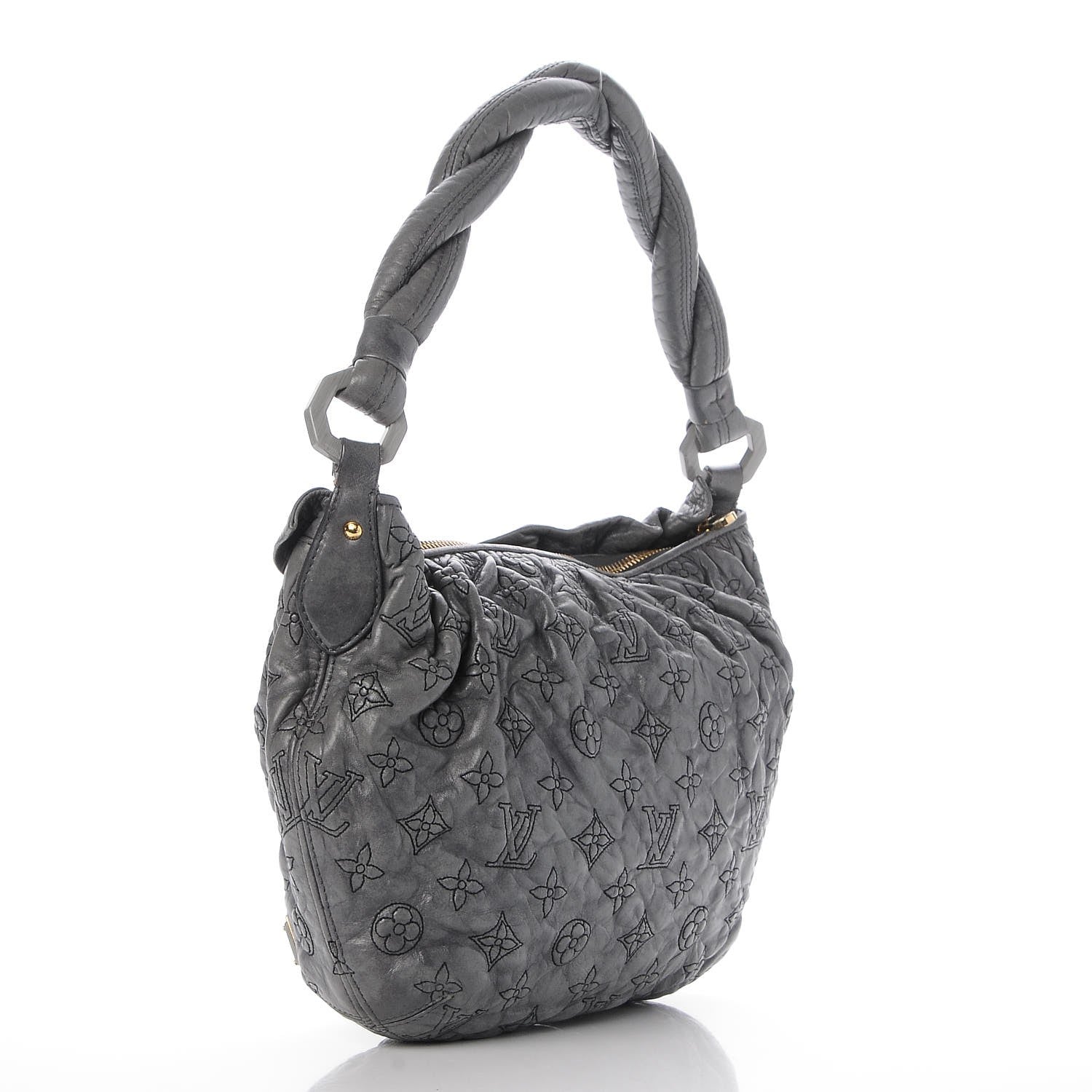 Louis Vuitton Lambskin Olympe Nimbus PM Anthracite 3 of 7