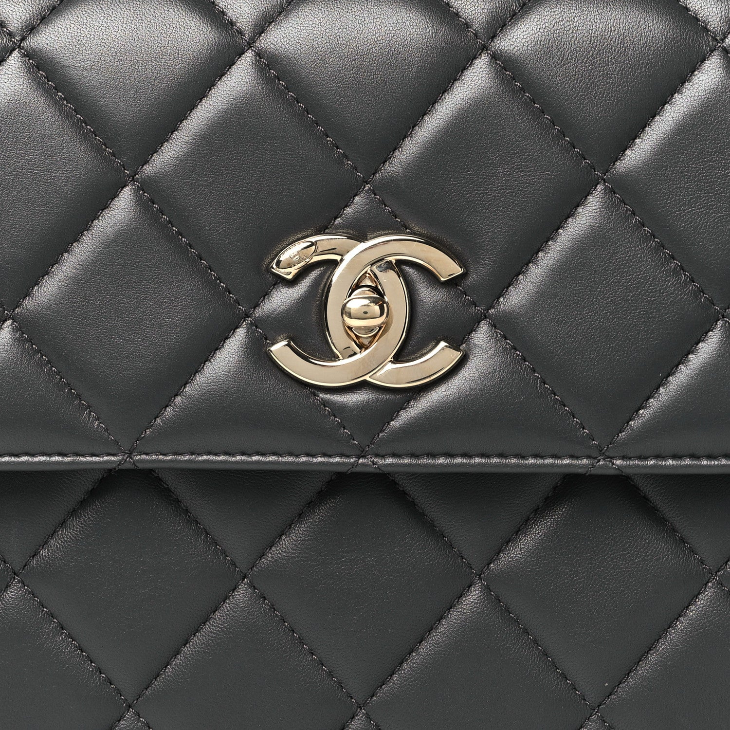 Chanel Lambskin Quilted Small Trendy CC Dual Handle Flap Bag Dark Grey 8 of 11