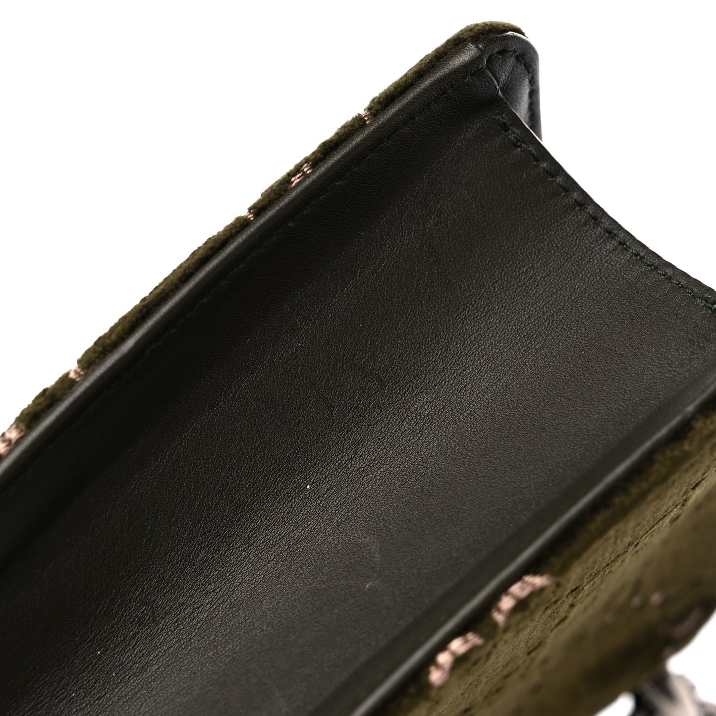 Velvet Moon Calfskin Crystal GG Monogram Small Dionysus Shoulder Bag Dark Olive Rose Gold