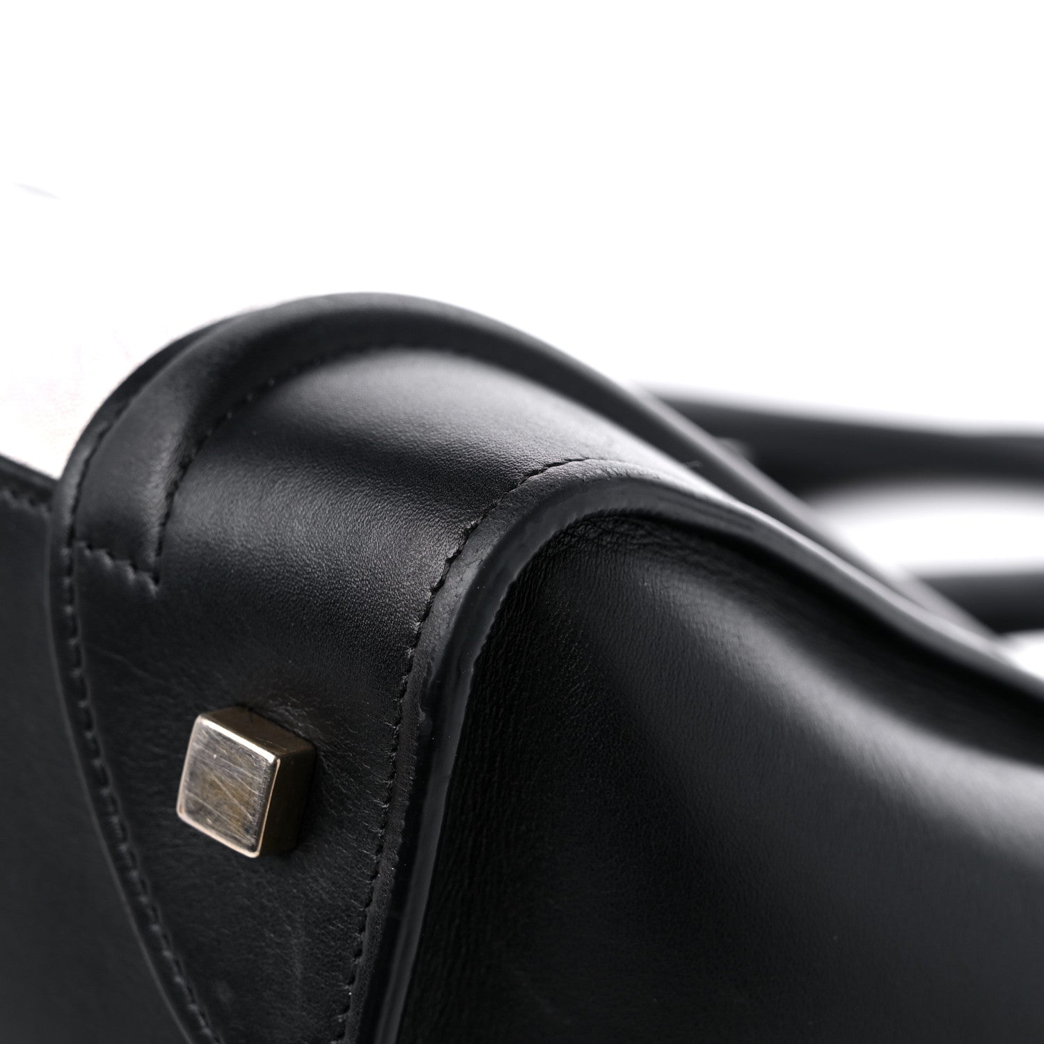 Celine Elephant Calfskin Mini Bi-Color Luggage Black White 11 of 19