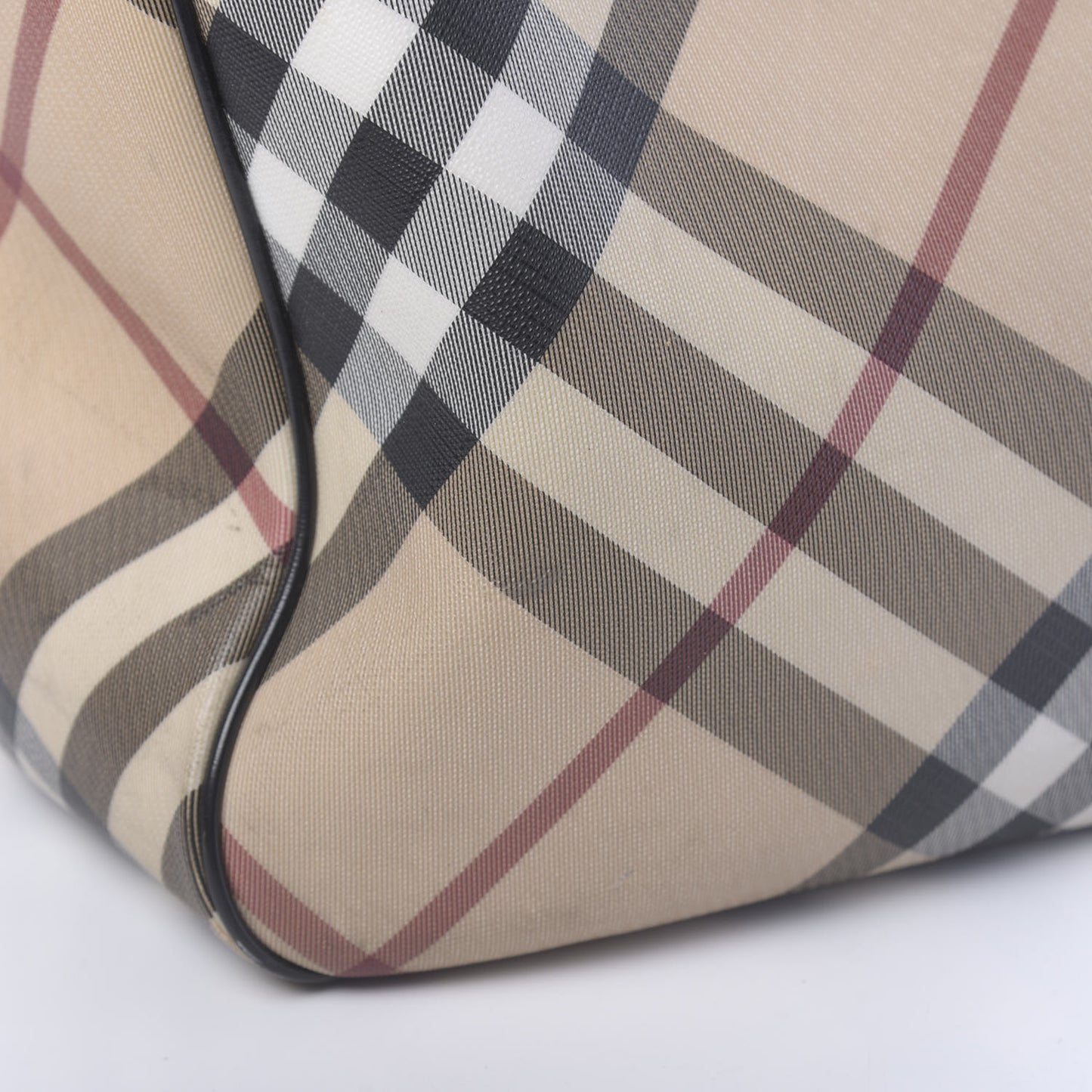 Patent Trim Nova Check Tote Black