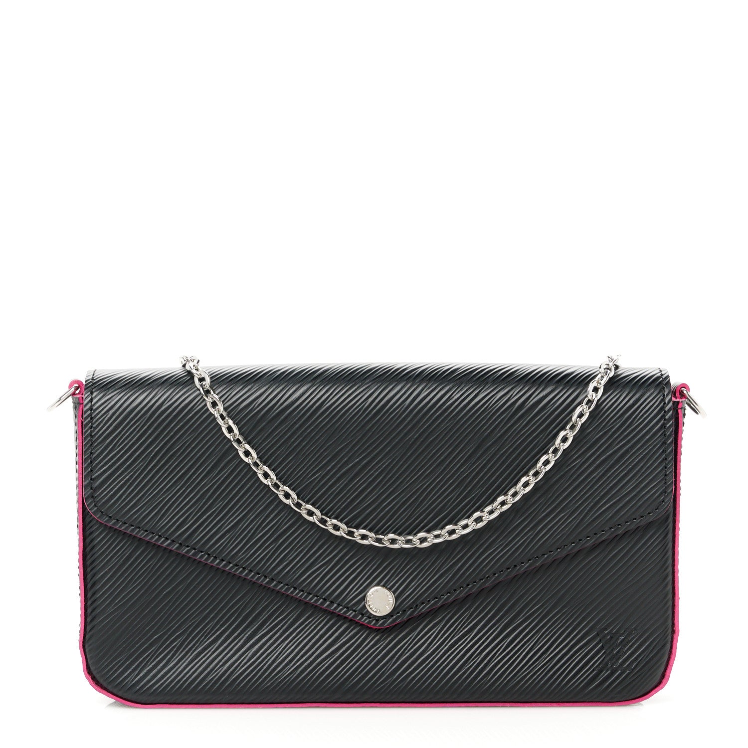 Louis Vuitton Epi Pochette Felicie Black Hot Pink 1 of 15