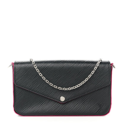 Louis Vuitton Epi Pochette Felicie Black Hot Pink 1 of 15