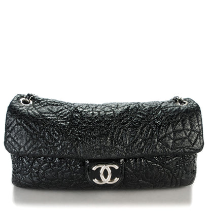 Chanel Vinyl Graphic Edge Flap Black 1 of 7