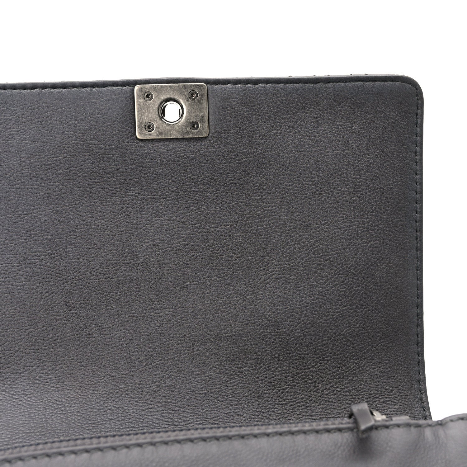 Chanel Calfskin Small Boy Reverso Flap Dark Grey 10 of 11