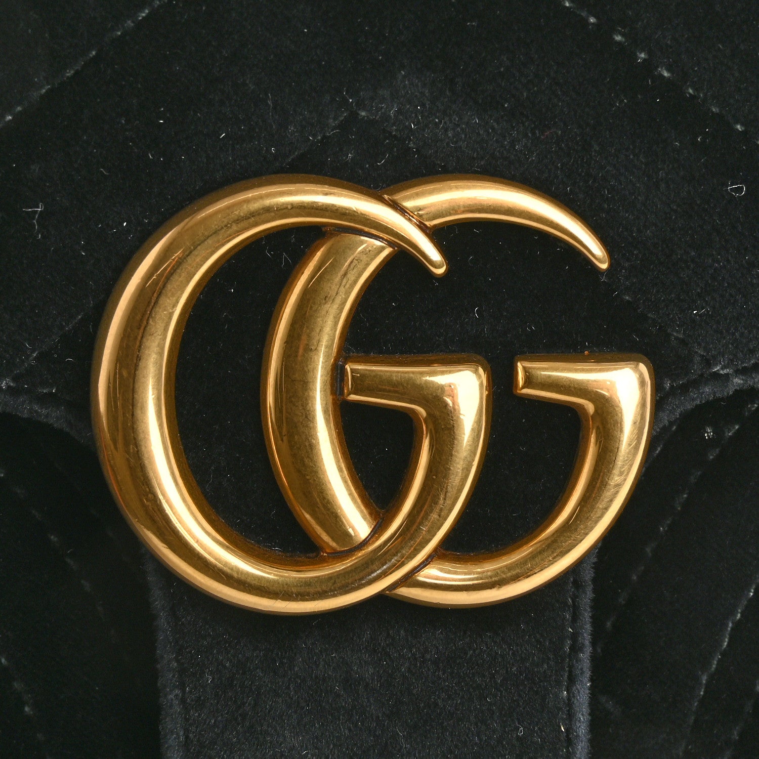 Gucci Velvet Matelasse Mini GG Marmont Shoulder Bag Black 11 of 14