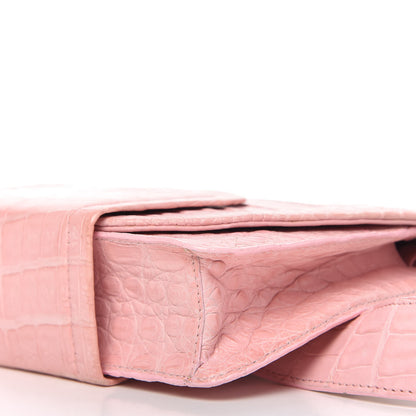 Nancy Gonzalez Crocodile Flap Belt Bag Pink 8 of 11