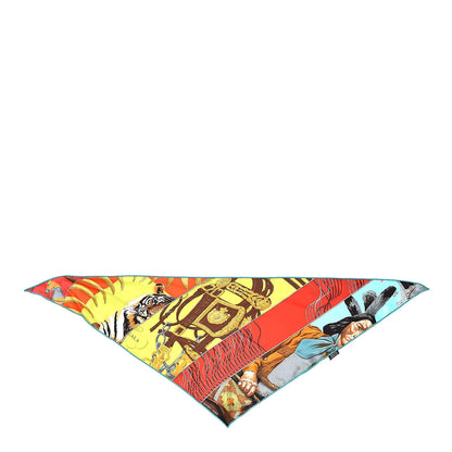 Hermes Silk Carre En Carres Triangle Shawl 1 of 4