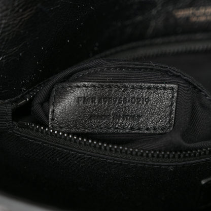 Saint Laurent Crinkled Calfskin Matelasse Monogram Medium Niki Chain Satchel Black 7 of 10