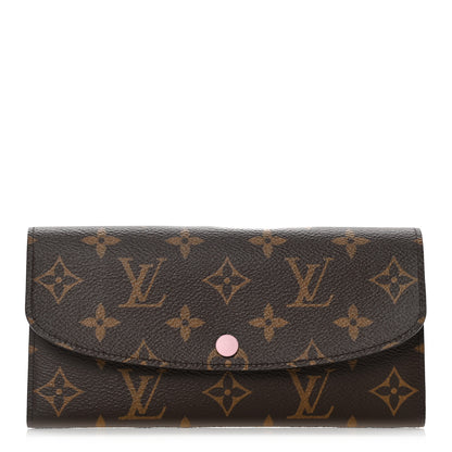 Louis Vuitton Monogram Emilie Wallet Rose Ballerine 1 of 7