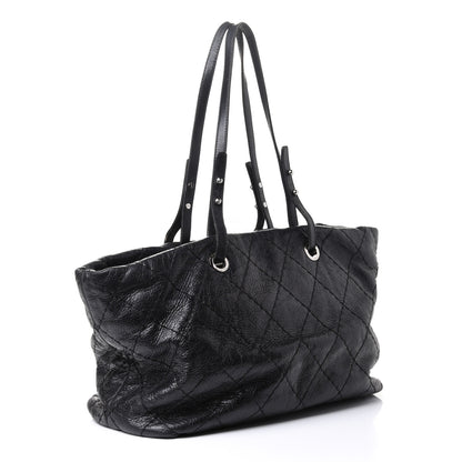 Chanel Glazed Calfskin Large On The Road Tote Black 2 of 4
