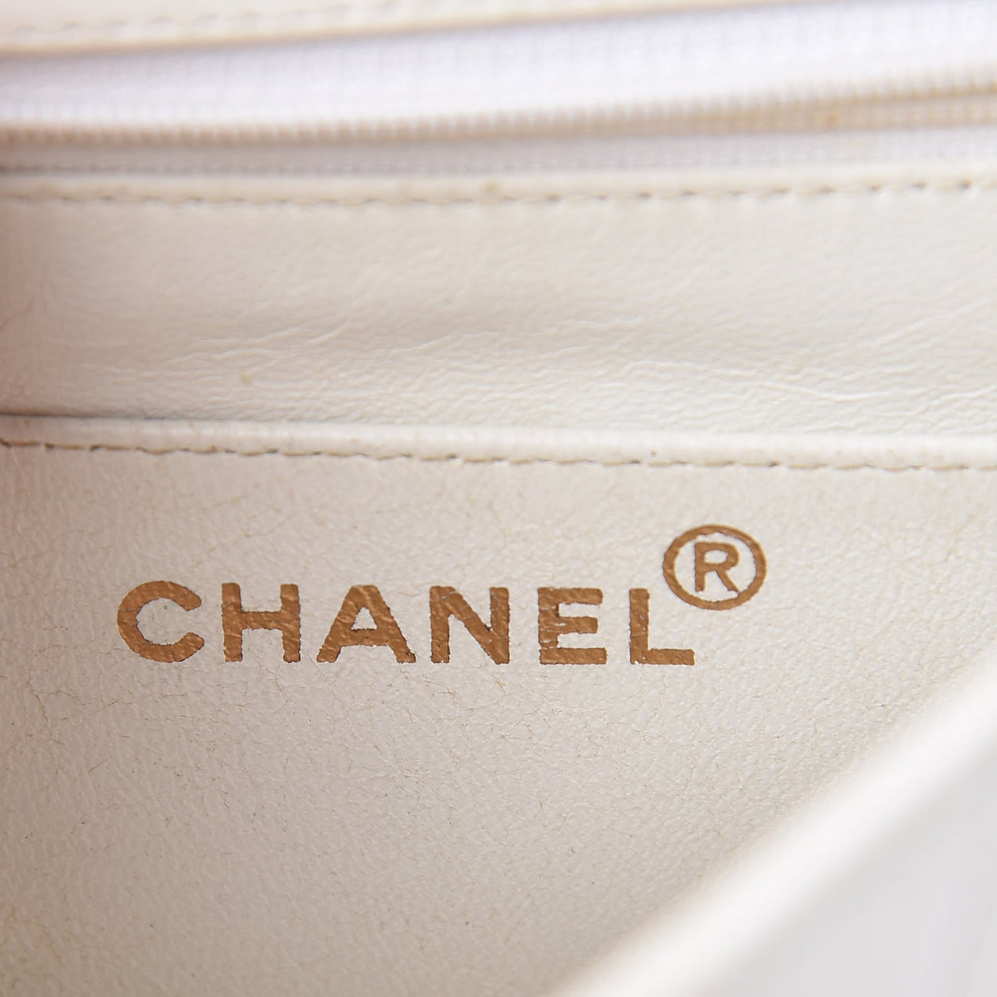 Lambskin Quilted Mini Square Flap White