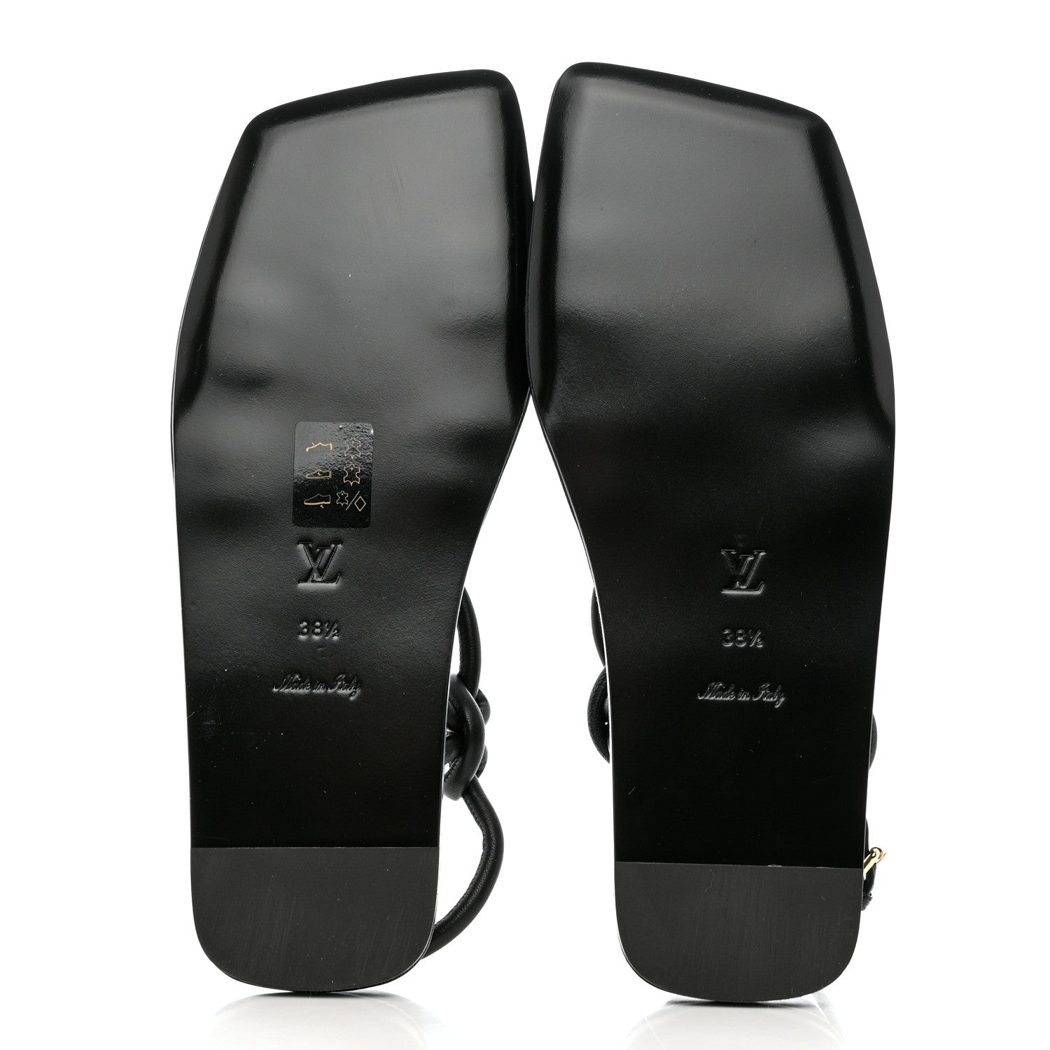 Louis Vuitton Lambskin Nova Flat Sandals 38.5 Black 5 of 8