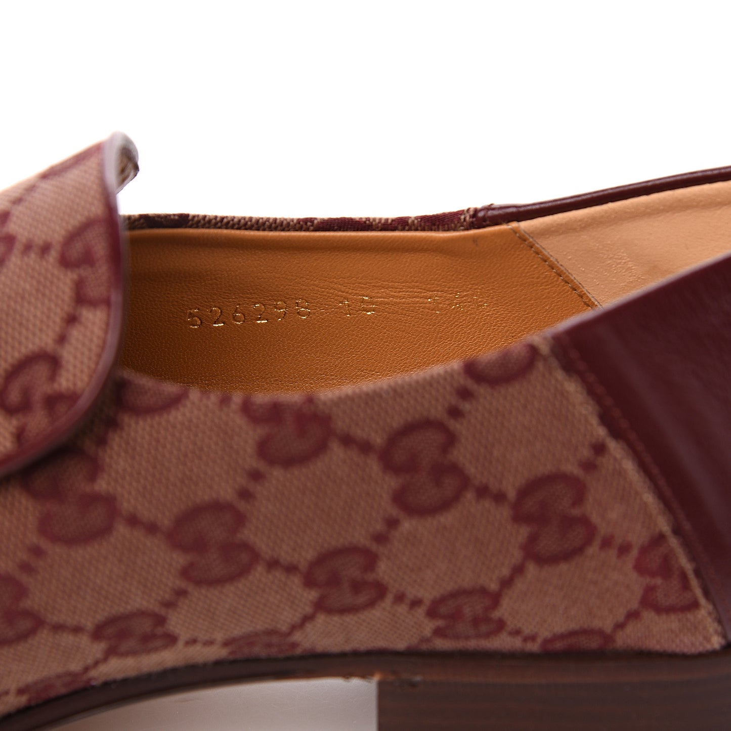 GG Monogram Granada Kid Mens Horsebit Loafers 10 Sahara Rubino Bright Bordeaux