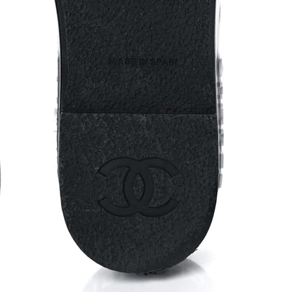 Chanel Lambskin Quilted CC Espadrille Slip On Sandals 39 Black 7 of 11