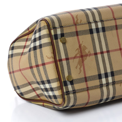 Burberry Haymarket Check Satchel Brown 6 of 11