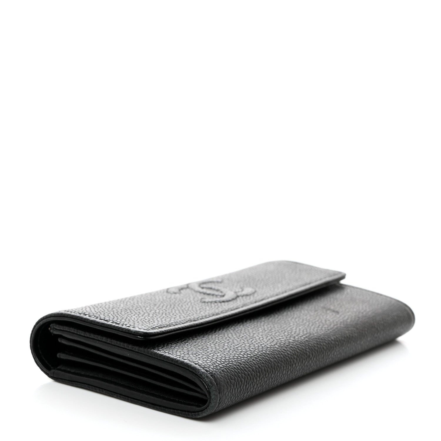 Chanel Caviar Timeless CC Large Gusset Flap Wallet Black 4 of 12