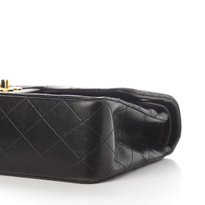 Chanel Lambskin Quilted Medium Double Flap Black 9 of 12