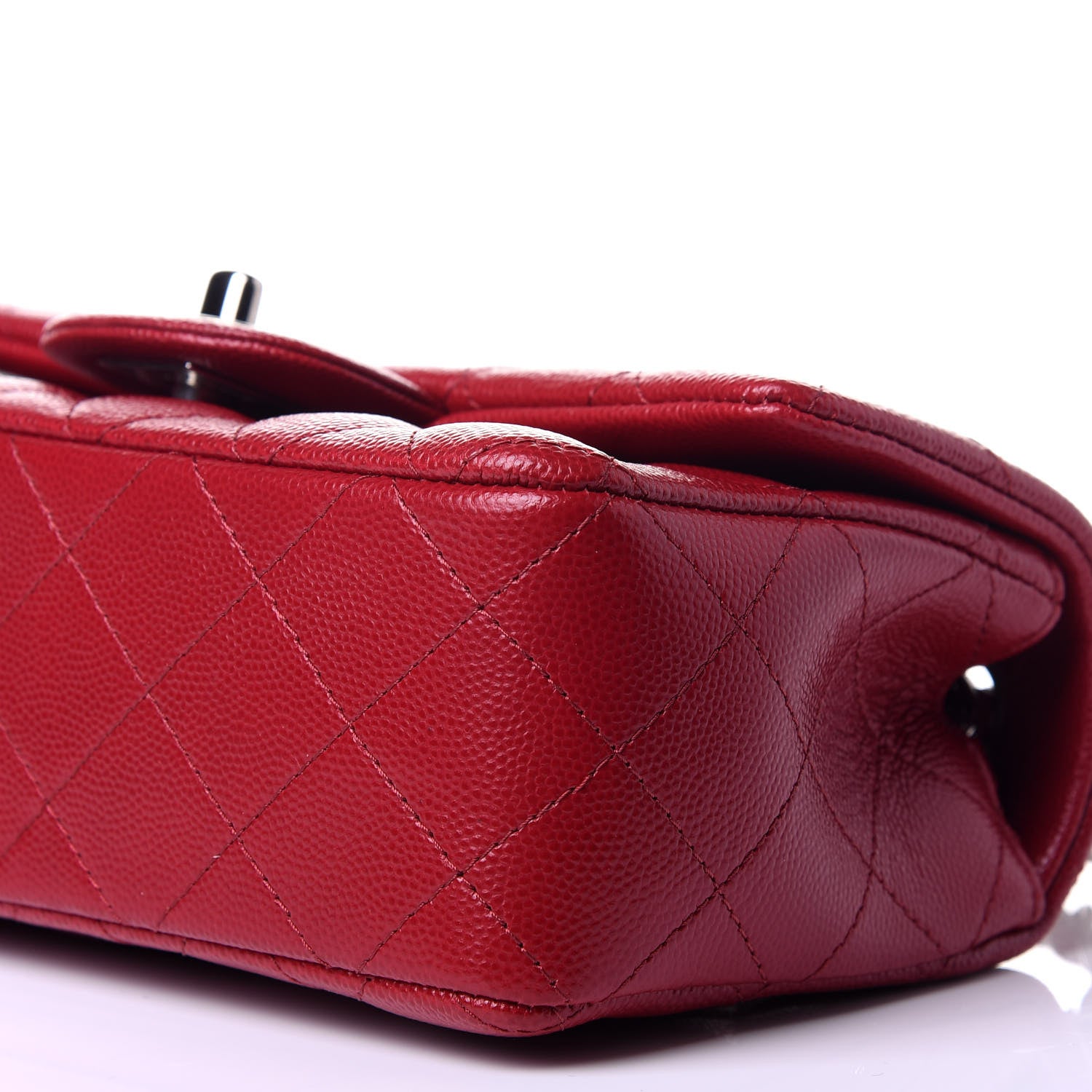 Chanel Caviar Quilted Mini Rectangular Flap Red 8 of 11