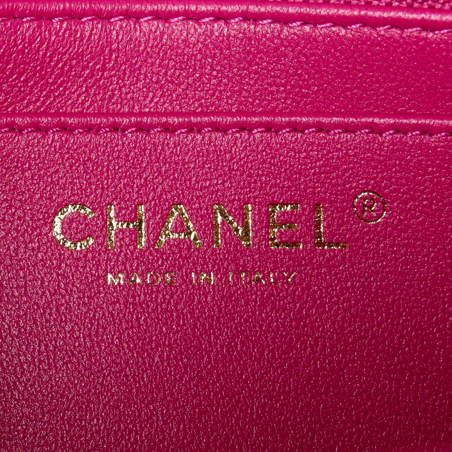 Lambskin Quilted Mini Crystal Top Handle Rectangular Flap Dark Pink