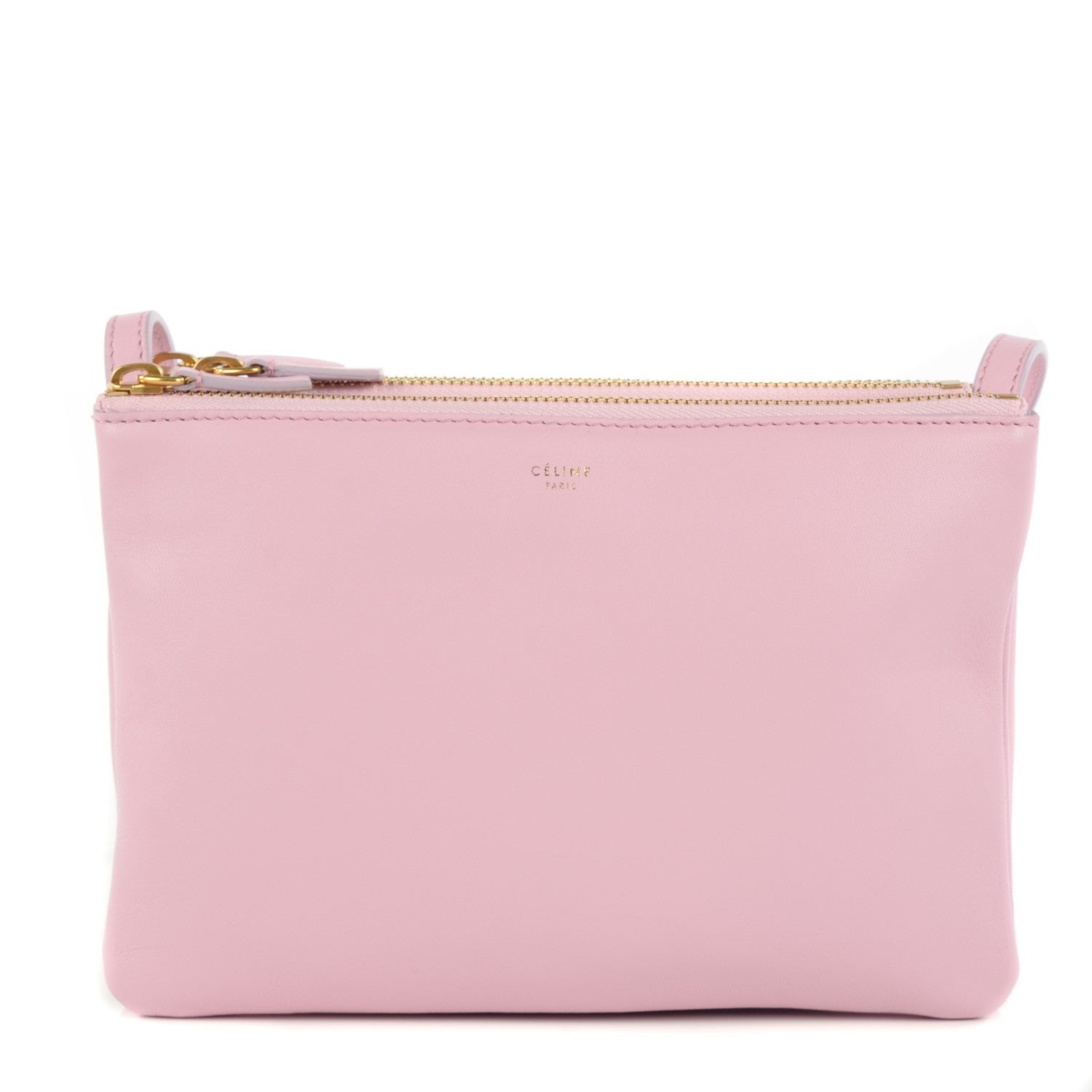 Celine Lambskin Small Trio Crossbody Bag Pink 1 of 9