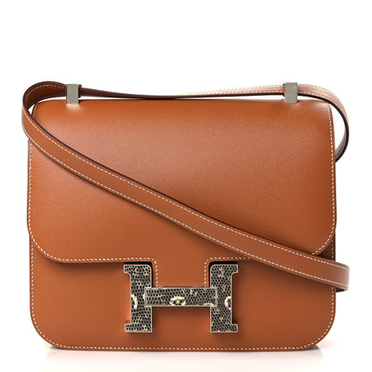 Hermes Grained Monsieur Lizard Constance 24 Gold Ombre 1 of 10