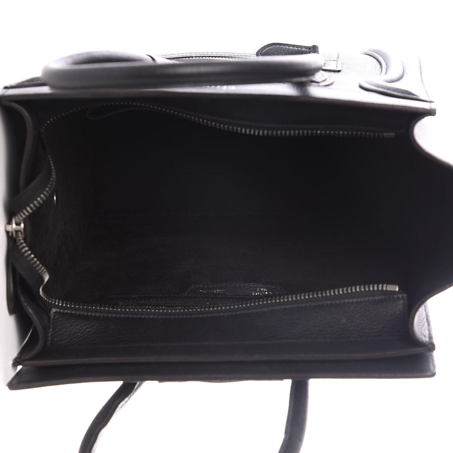 Drummed Calfskin Micro Luggage Black