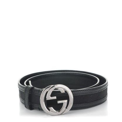 Gucci Monogram Interlocking G Belt 80 32 Black 1 of 6