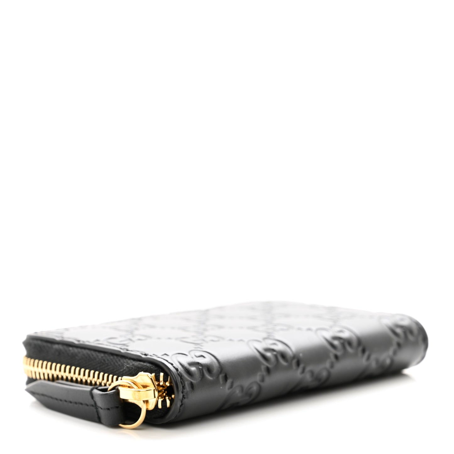 Guccissima Zip Around Card Case Black