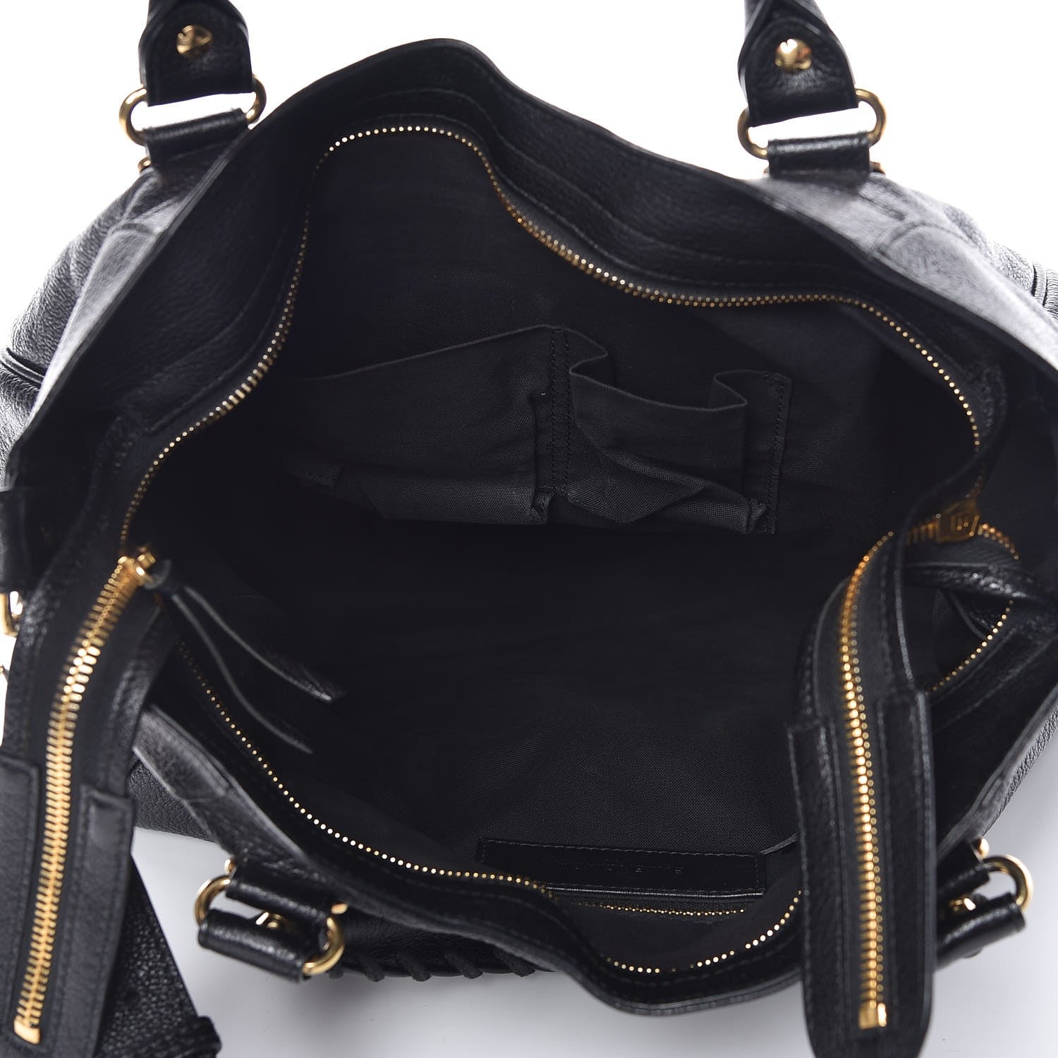 Balenciaga Chevre Gold Metallic Edge Hardware Velo Black 6 of 9