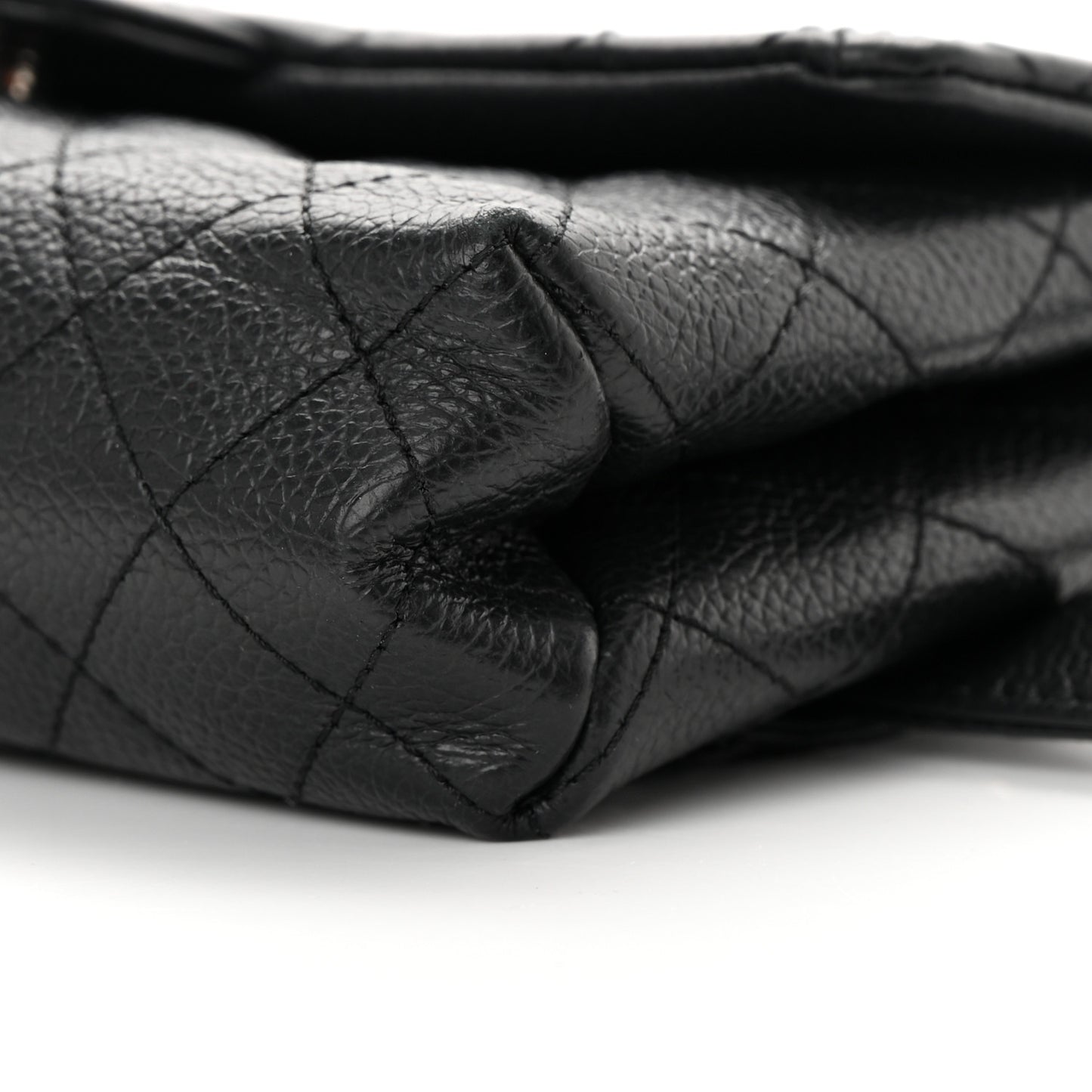 Grained Calfskin Quilted 2.55 Reissue Flap Belt Bag Clutch Black
