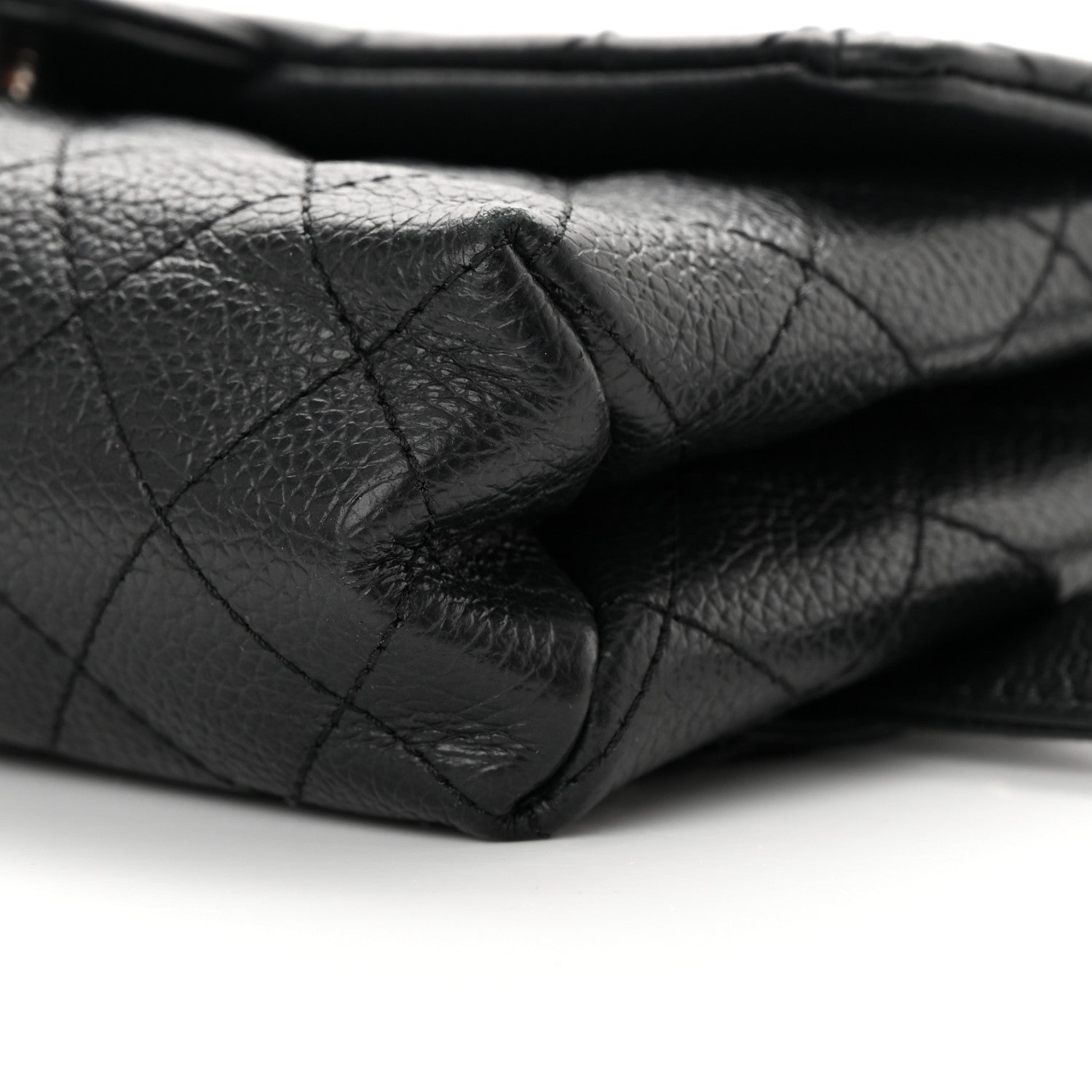Chanel Grained Calfskin Quilted 2.55 Reissue Flap Belt Bag Clutch Black 11 of 13