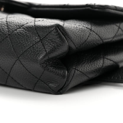 Chanel Grained Calfskin Quilted 2.55 Reissue Flap Belt Bag Clutch Black 11 of 13