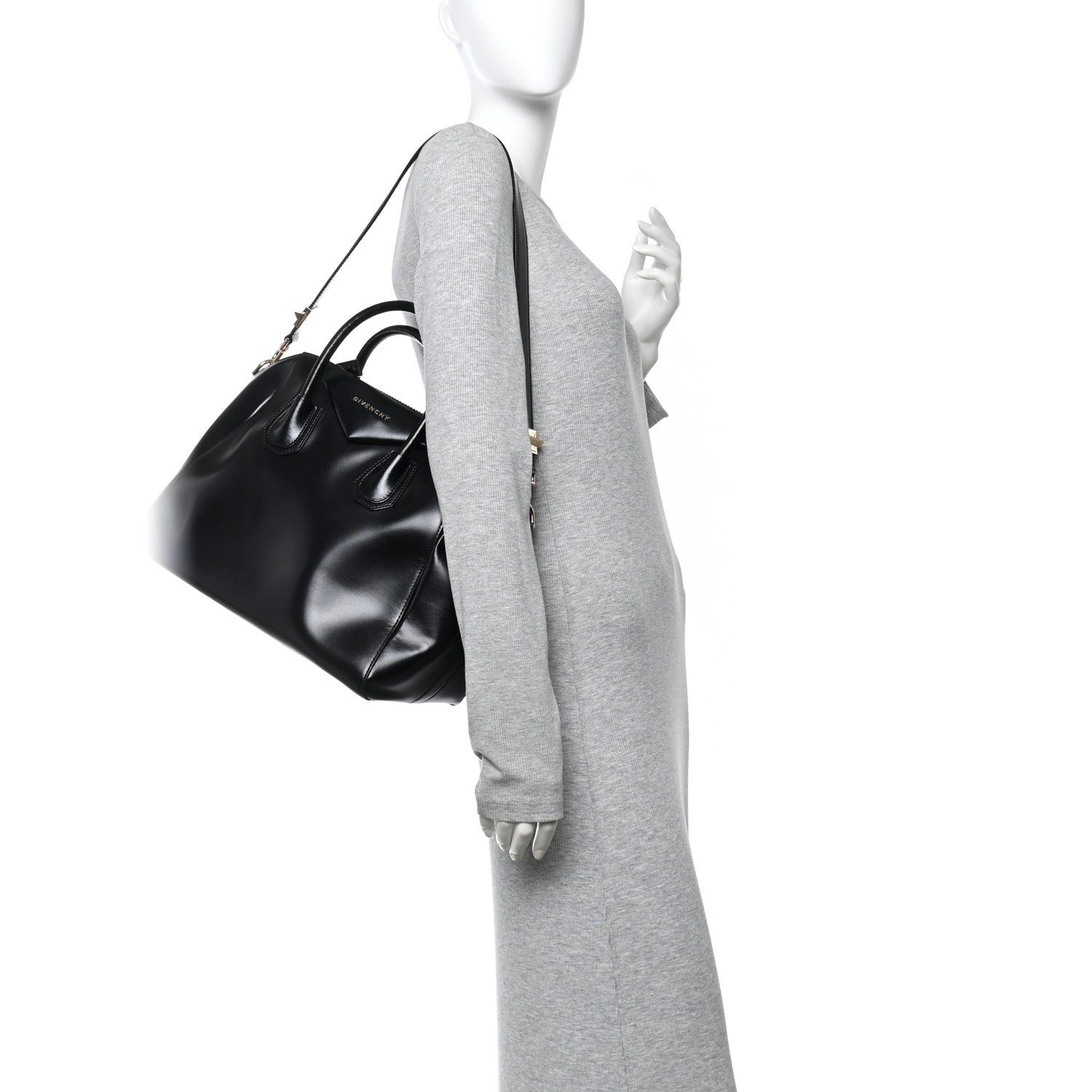 Givenchy Shiny Lord Calfskin Medium Antigona Black 2 of 13