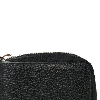 Gucci Pebbled Calfskin Zip Around Wallet Black 10 of 15