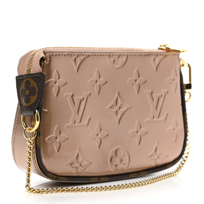 Louis Vuitton Metallic Vernis Mini Pochette Accessories Rose Gold 3 of 7
