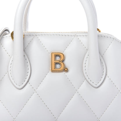 Balenciaga Nappa Calfskin Quilted XXS Ville Top Handle Bag White 9 of 9