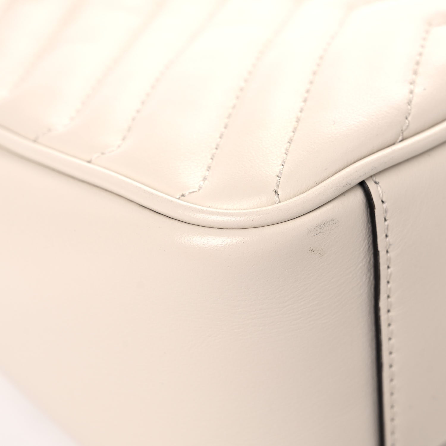 Gucci Calfskin Matelasse Small GG Marmont Shoulder Bag White 10 of 21