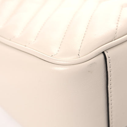 Gucci Calfskin Matelasse Small GG Marmont Shoulder Bag White 10 of 21