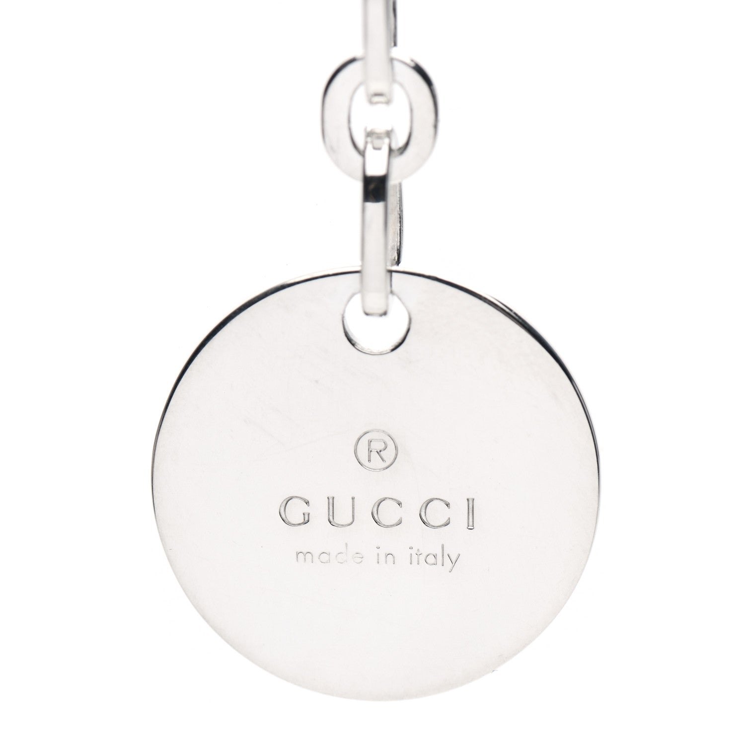 Gucci Sterling Silver Round Logo Pendant Necklace 4 of 5