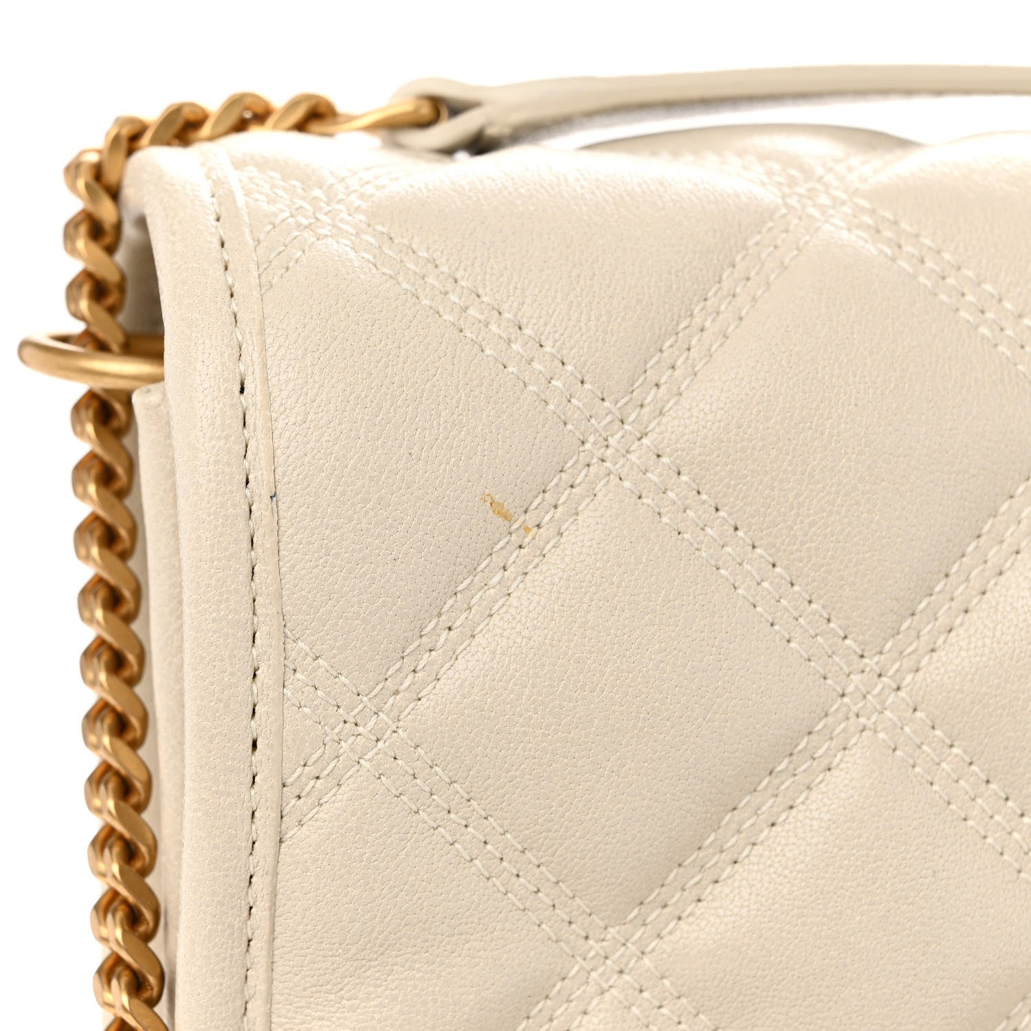 Saint Laurent Lambskin Quilted Large Becky Chain Bag Crema Soft 10 of 11